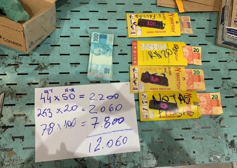 Receita Federal apreende mais de 100 encomendas com dinheiro falso em Manaus 