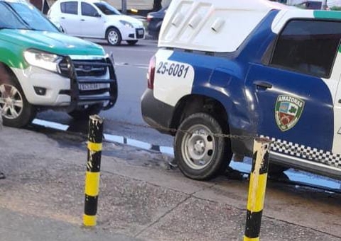 Tentativa de assalto em 'saidinha de banco' termina com policial baleado em Manaus