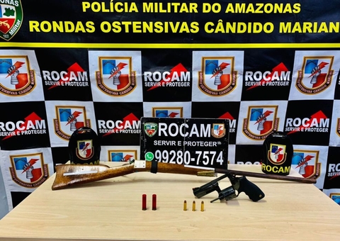 Homem armado é preso ao ser abandonado por comparsas em Manaus