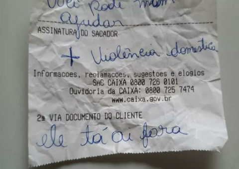 Mulher mantida em cárcere pede socorro por bilhete em agência bancária 