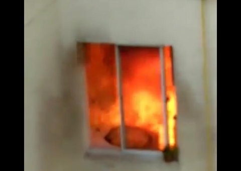 Vídeo mostra panela de pressão explodindo causando incêndio em Manaus