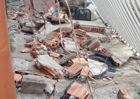 Após marquise desabar com pedreiro, casa passa por avaliação em Manaus