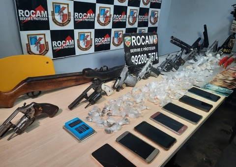 Arsenal de guerra é apreendido com membros de facção criminosa em Manaus