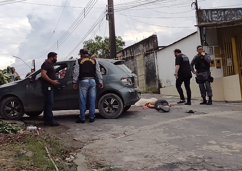 Massa encefálica de homem morto a tiros se espalhou em muro de Manaus