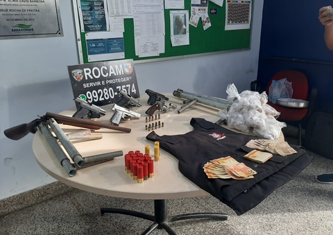 Tiroteio entre facções acaba em morte e armas apreendidas em Manaus