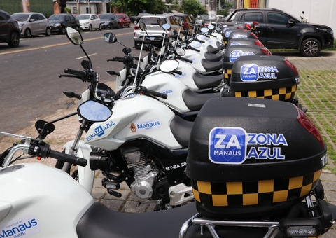 Zona Azul entrega cerca de 10 motos para garantir fiscalização no Centro de Manaus