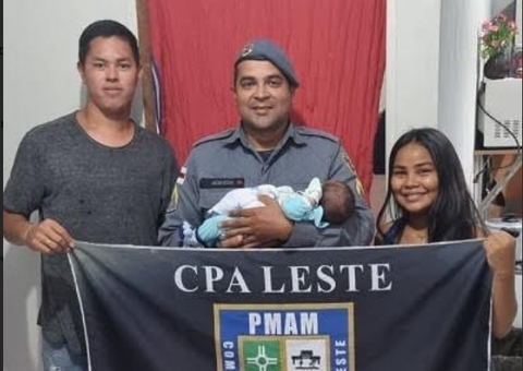 PM presta primeiros socorros e salva a vida de recém-nascido em Manaus
