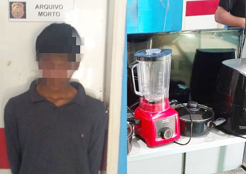 Novinho é preso com prótese peniana e vários eletrodomésticos no Amazonas