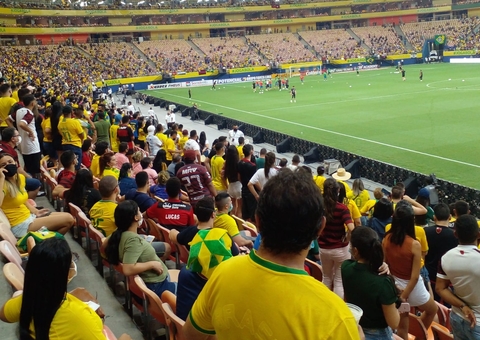 Vitória do Brasil contra Uruguai marca retorno de torcedores na Arena da Amazônia, em Manaus