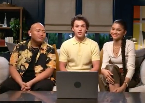 Tom Holland, Zendaya e Jacob Batalon reagem ao trailer de Homem-Aranha 3
