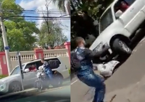 Motorista atropela motoboy durante briga no trânsito; Veja vídeo