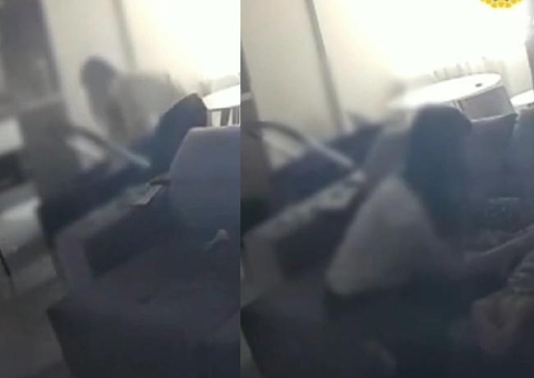 Babá é flagrada sufocando bebê de 5 meses