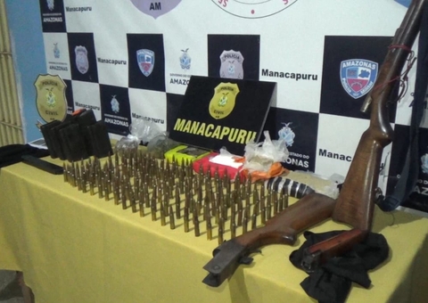 200 munições, arma e drogas são apreendidas em casa de pirata do rio no Amazonas