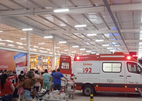 Idoso passa mal e morre em estacionamento de supermercado em Manaus