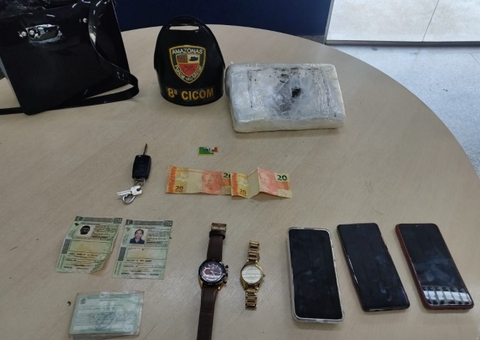 Trio é preso com 3 kg de drogas em blitz na Ponte Rio Negro em Manaus