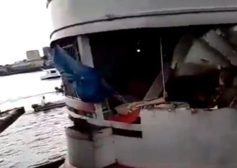 Marinha abre inquérito para investigar acidente entre balsa e barco em Porto de Manaus