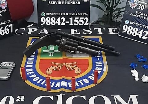 Homem é preso com drogas e arma caseira em Manaus