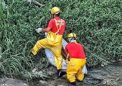 Homem achado em igarapé de Manaus estava seminu e foi assassinado; Confira