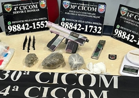 Suspeitos de espancar homem em rua são presos após atirarem contra polícia em Manaus