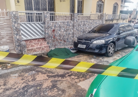 Homem é baleado, cai morto e é brutalmente esfaqueado por criminosos no Cor