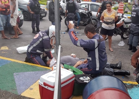 Motorista passa mal e atropela PM em acidente na Zona Leste de Manaus