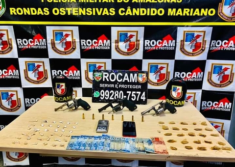 Homem é preso com armas e drogas em Manaus 