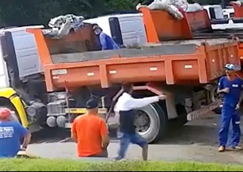 Caçambeiros são alvos de assaltantes na AM-010; vídeo