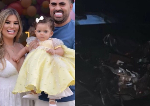 Influencers Maluzinha e Roninho e filha de 1 ano sofrem acidente de carro  