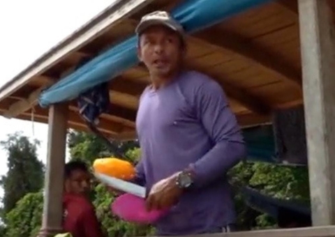 Vídeo mostra Bruno e equipe abordando embarcação de Amarildo: 'toma teu rumo aí'