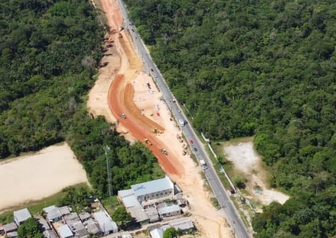 Obra do Anel Viário Sul de Manaus está 72% concluída