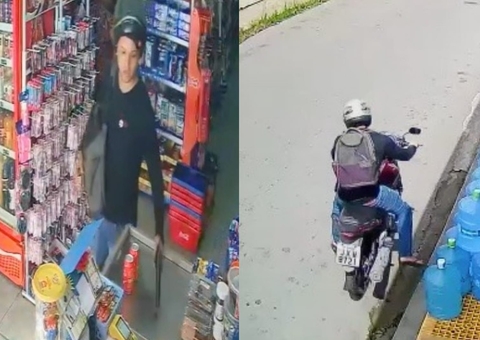 Armado, assaltante rende funcionária e rouba mercadinho em Manaus; vídeo