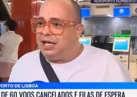 Brasileiro viraliza após reclamar de voos cancelados em Portugal: 'tô sem fazer cocô'
