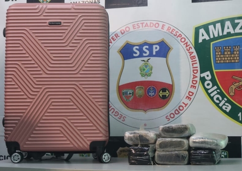 Mala com drogas que seria levada para Belém é abandonada no Porto de Manaus