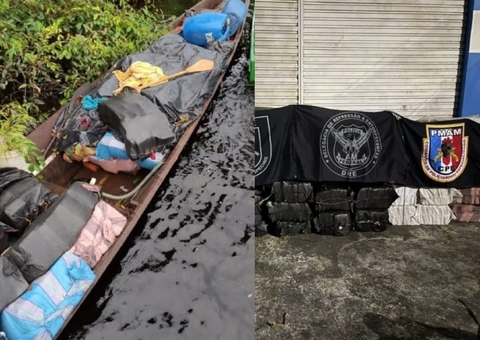 Drogas encontradas em barcos no Amazonas estão avaliadas em R$ 30 milhões