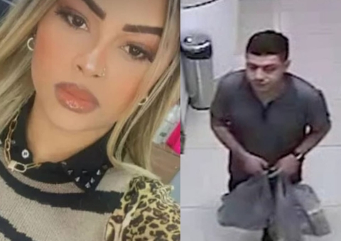 Vídeo mostra suspeito de matar grávida a facadas deixando o prédio após o crime