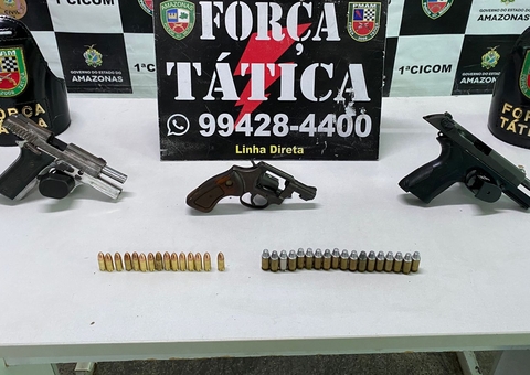 Suspeitos fogem e abandonam armas que seriam usadas em ataque de facção em Manaus