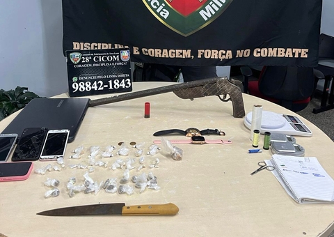 Grupo é preso com escopeta após trocar tiros com a polícia em Manaus
