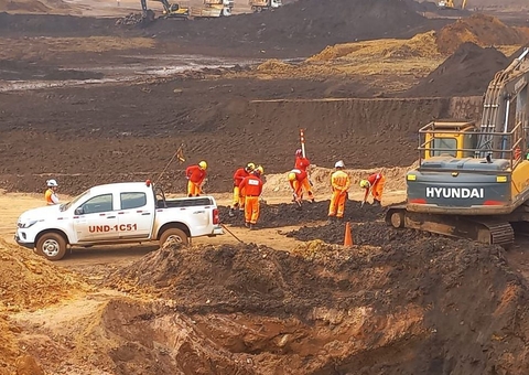 Bombeiros encontram crânio durante buscas em Brumadinho