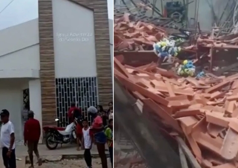 Bebê de 3 meses morre após teto de igreja desabar