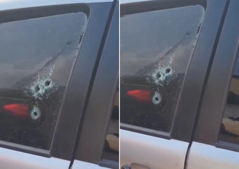 Atiradores crivam carro de balas e deixam um morto e um ferido; crianças saem ilesas
