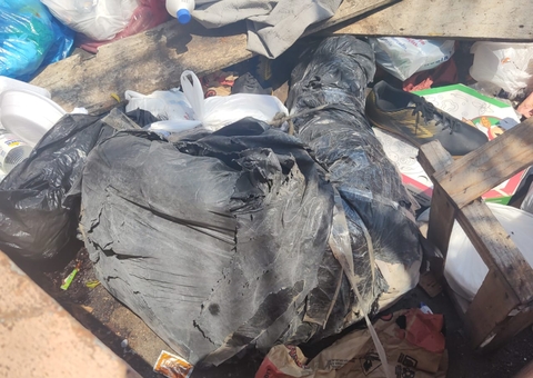 Enrolados em lonas, corpos são encontrados dentro de lixeira em Manaus