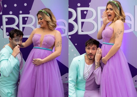 Com o tema BBB, Viih Tube e Eliezer dão início a chá revelação; veja fotos