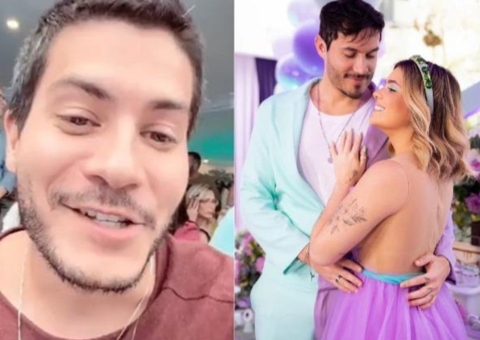 Arthur Aguiar revelou a seguidores sexo do bebê de Viih Tube e Eliezer horas antes da surpresa