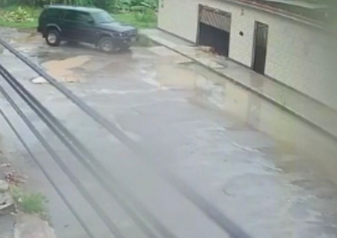 Vídeo: Cadela morre após ser atropelada várias vezes por vizinho em Manaus