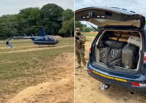 Piloto foge e abandona helicóptero com 230 kg de drogas após pouso de emergência no Amazonas