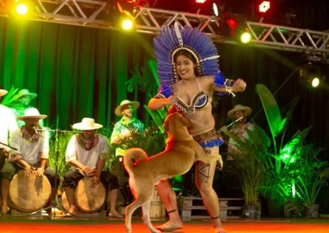 Cachorro caramelo invade palco e dança com mulher; Vídeo viralizou