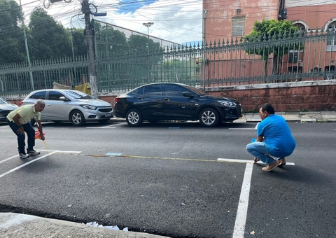Tamanho de vagas do Zona Azul é fiscalizado no Centro de Manaus