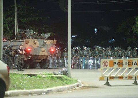 Exército impede entrada da PM em área de acampamento bolsonarista