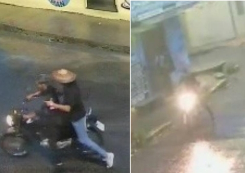 Trio em motocicleta toca o terror durante assalto em parada de ônibus em Manaus