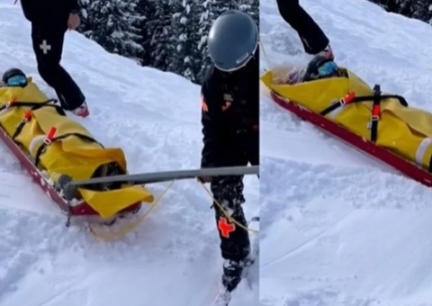 Luciana Gimenez posta vídeo sendo resgatada após grave acidente de esqui 